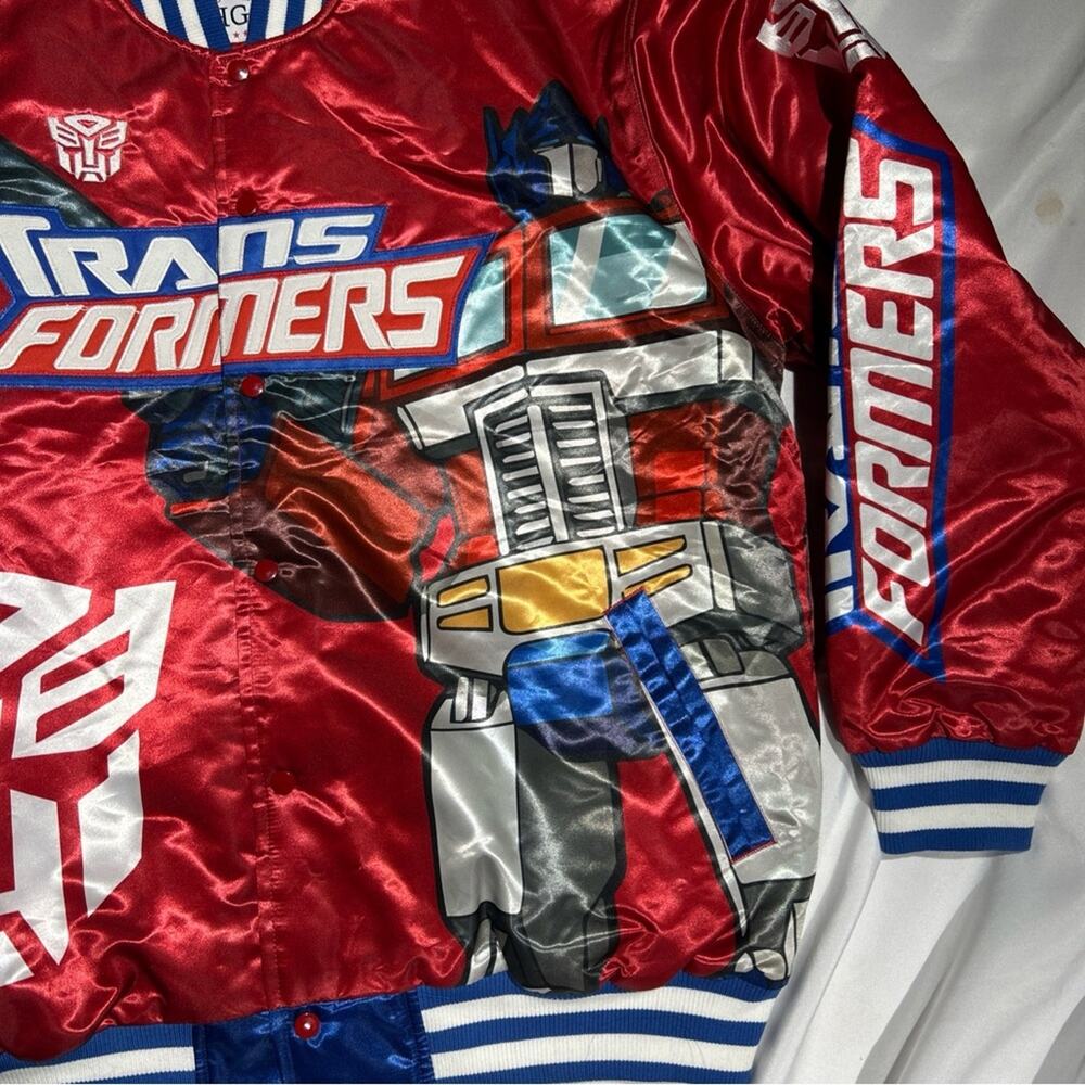 Rare Transformers Satin Bomber Jacket Headgear Classics Size 5XL Brand‎ New - Picture 2 of 8